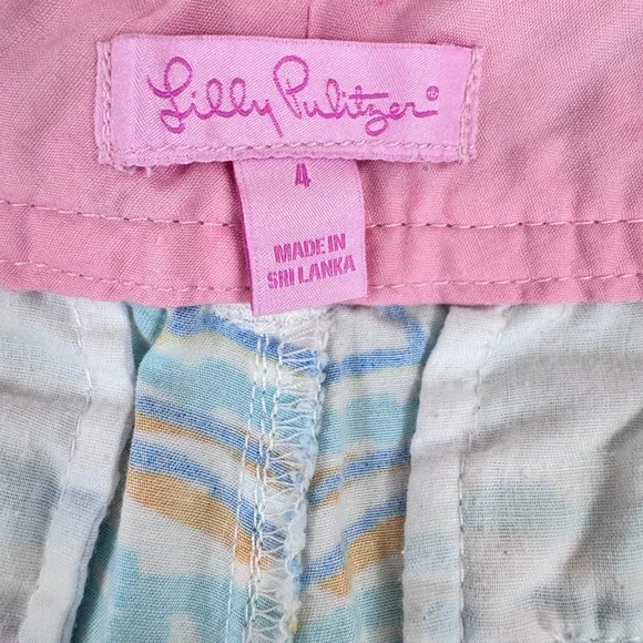 Lilly Pulitzer Adie Short You Gotta Regatta Colorful Sailboat Summer Size 4 - Picture 5 of 7